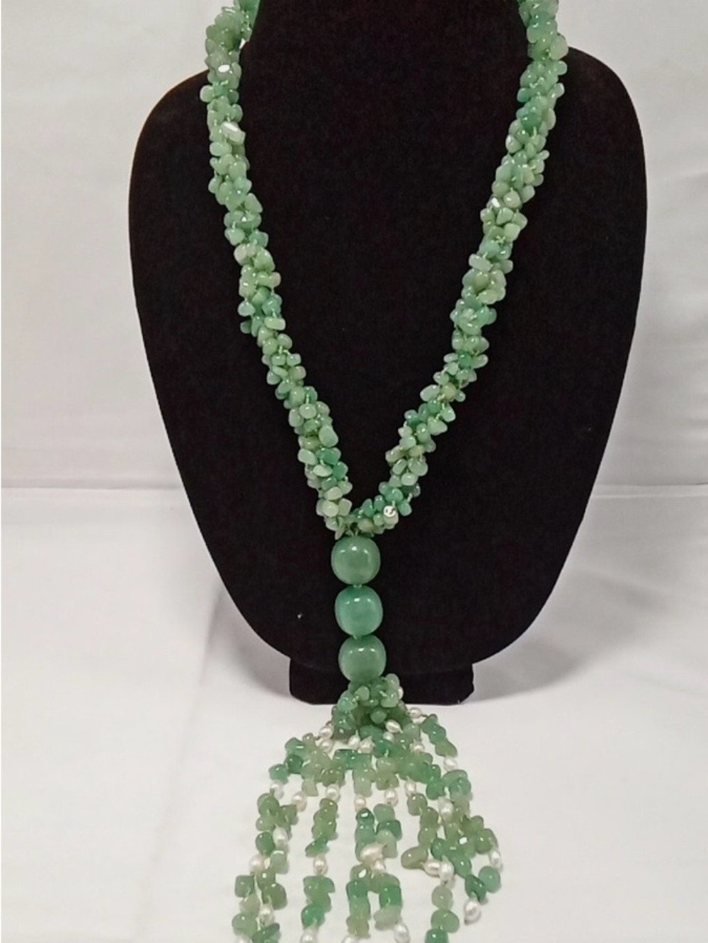 Jay King DTR Mine Finds Green Jade Bead Long Necklace